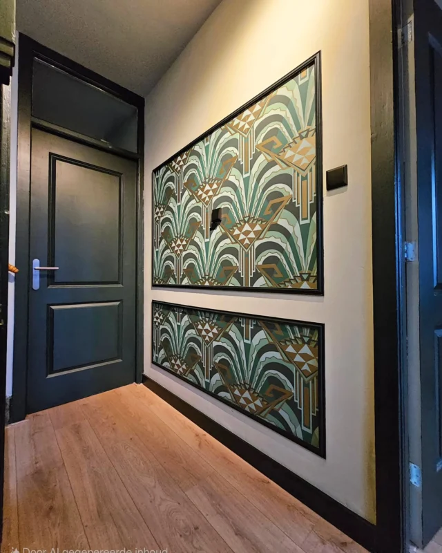 I love Art Deco! De invloeden vanuit het Art Deco om in het interieur te verwerken vind ik heerlijk.

Nu moet ik wel eerlijk zijn. Het gaat mij vooral over de patronen. Ik ben dol op ziggurats, geometrische patronen, strakke lijnen en sunburst motieven. Want als ik kijk naar hoe het interieur uit de Art Deco tijd eruit zag, en vooral die zware meubels, dan pas ik liever. Vooral omdat dit niet meer staat in gemiddeld modern Westers interieur.

Waarom ik dol ben op deze Art Deco patronen en invloeden? Het doet mij denken aan gave posters, de fantastische architectuur, wanneer decoratief nog mocht en gebouwen meer leven uitstraalde dan de blokkendozen van nu.
Ook doet het mij denken aan Hollywood. Al die fantastische films en series, waar interieurs de grandeur en warmte hebben met invloeden vanuit het Art Deco. Gouden tijden met gebouwen waar je 'WOW' van zegt!

Zeg nu zelf, mijn hal met Art Deco behang van @zoffanyfw is toch een plaatje om te zien. Alsof het altijd al in mijn jaren '30 woning zat.

#interieur #interieurontwerp #interieurstyling #schiedam #kleuradvies #kleurexpert #kleurrijkwonen #artdeco #jaren30huis #binnenkijken #interieurarchitect #designedbyelroy #littlegreene #hollywood